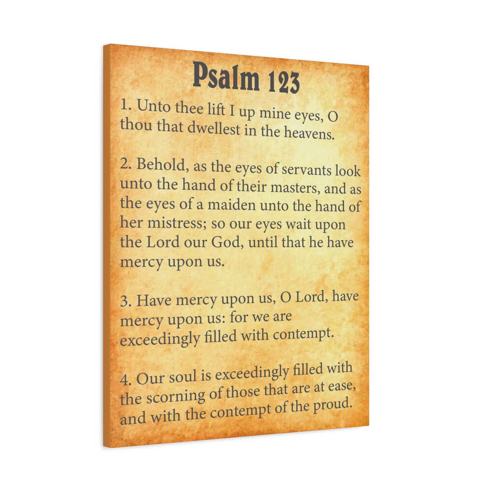 Scripture Walls Psalm 123 Gold Bible Chapter Canvas Christian Wall Art